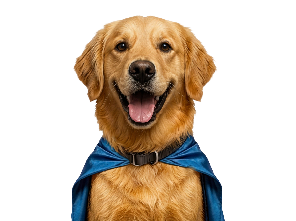 Max — PetHero golden retriever mascot